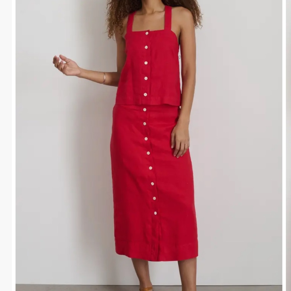 Alex Mill Zoe linen button up top NWT